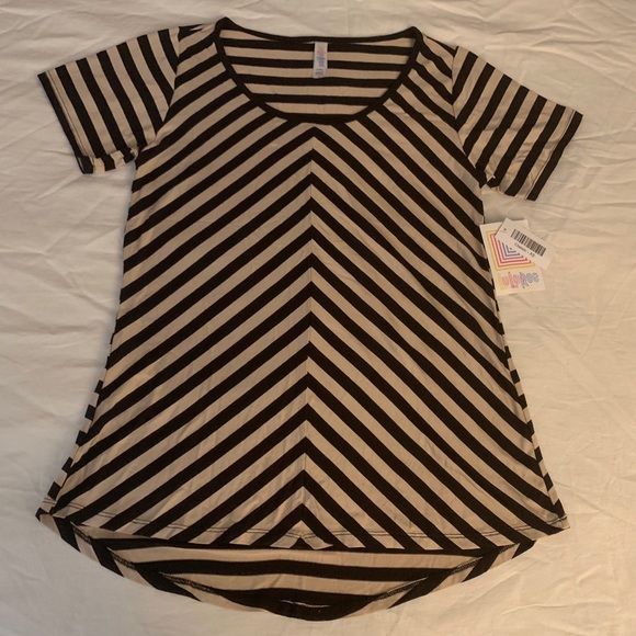 Lularoe Women’s XS Classic Tee Tan Black T-shirt - Picture 3 of 7